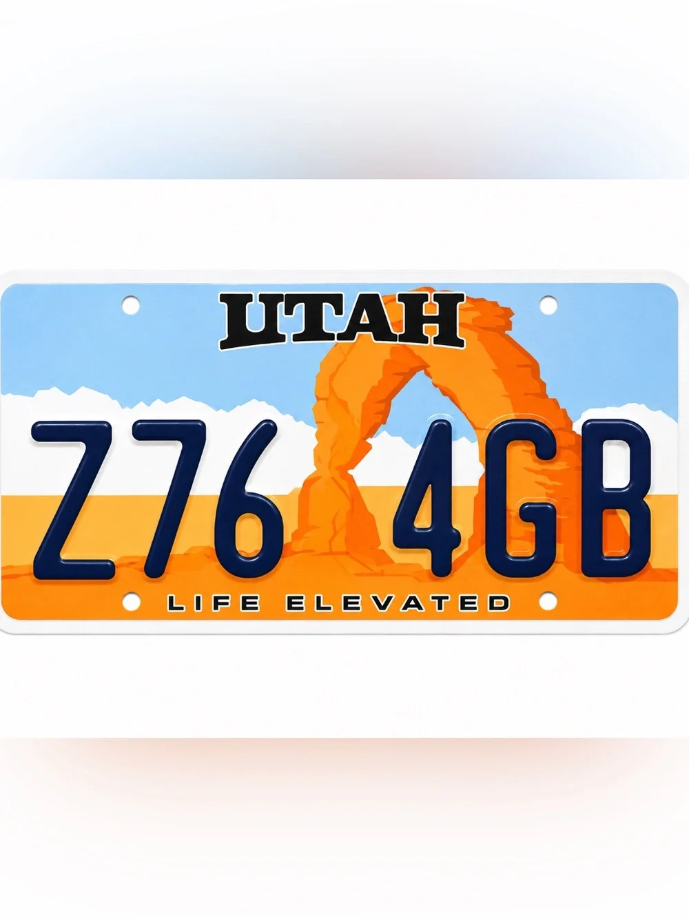Utah Life Elevated License Plate